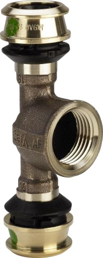 Raxofix T-stykke 25 mm x 1/2" x 25 mm med SC-Contur i Silisium Bronse