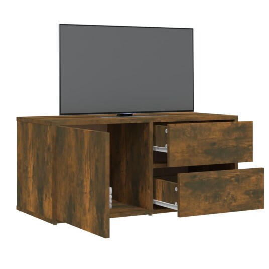 vidaXL TV-benk røkt eik 80x34x36 cm konstruert tre vidaXL TV-benk røkt eik 80x34x36 cm konstruert tre