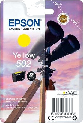 Epson 502 - gul - original - blækpatron - Blekkpatron Yellow
