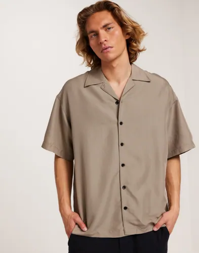 Jack & Jones Jcoembroidery Oversized Resort Shir Kortermede skjorter Beige
