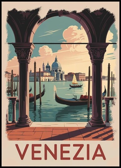 Venezia Vintage Travel Plakat Plakat / 70x100cm