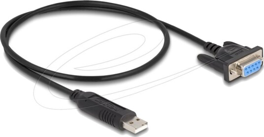 Delock Usb / Seriell Kabel Usb Hann Til Db 9 Hunn Skrubar 50 Cm Støtter Rs 232 Seriell Grensesnitt Svart
