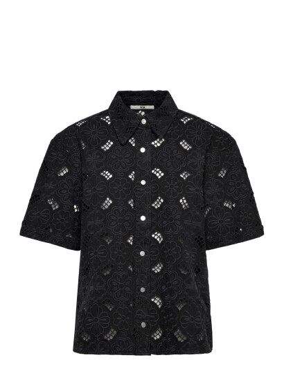 NEUW Fiore Embroidery Shirtwashed Black Black S NEUW Fiore Embroidery Shirtwashed Black Black S