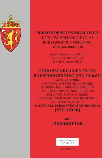 Personopplysningsloven : (lov om behandling av personopplysninger) av 15. juni 2018 nr. 38 : med end