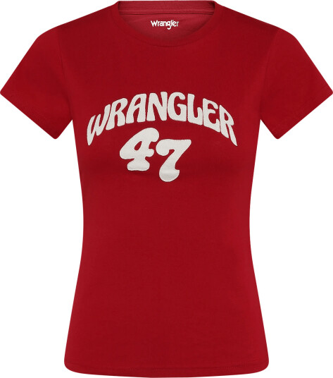 Wrangler Shrunken Band Tee Red XS x 00