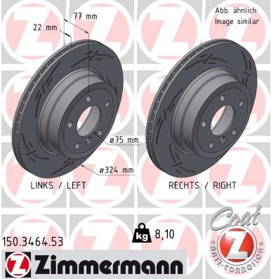 Bremseskive ZIMMERMANN 150.3464.53