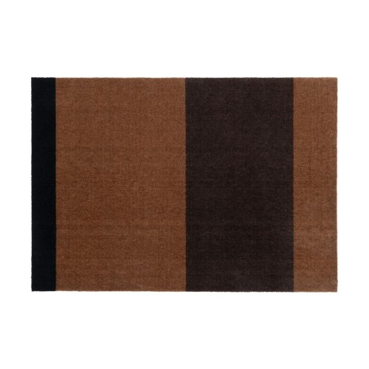 tica copenhagen Stripes by tica, horisontal, entréteppe Cognac-dark brown-black, 90x130 cm