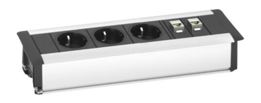 EVOline Frame Dock Data Small - 3x stikk 2x RJ45 Cat.6 - 1504187