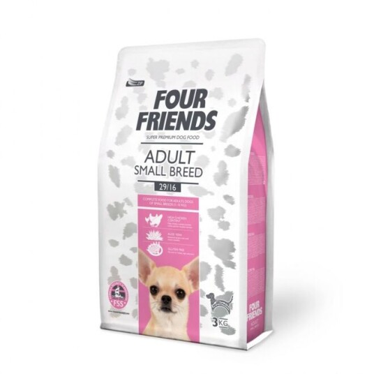FourFriends Tørrfôr for voksne små hunder 3 kg - Glutenfri med kylling FourFriends Tørrfôr for voksne små hunder 3 kg - Glutenfri med kylling
