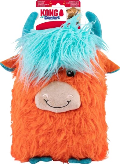 Kong Comfort Jumbo Highland Cow Xl Hundeleketøy 37 X 20.5 X 15.5 cm Mix Color Rjhcx