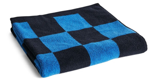 HAY Check badehåndkle 70 x 136 cm Cobolt blue