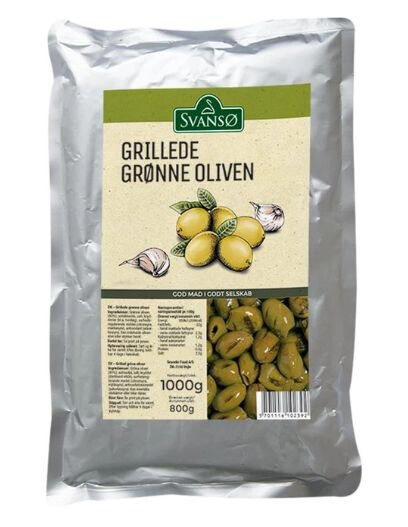 Oliven Grøn Grillet Ps 1 Kg Oliven Grøn Grillet Ps 1 Kg