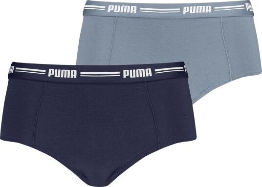 Puma Hipsters Mini Shorts 2 pack Native Blue Puma XS Xtra Small Hipsters Blå