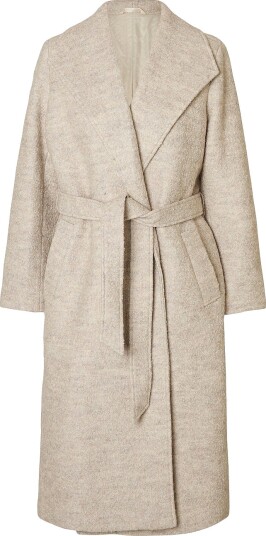 Selected Femme Ullkåpe slfRosa Boucle Wool Blend Grå Selected Femme Ullkåpe slfRosa Boucle Wool Blend Grå