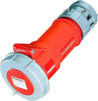 Mennekes CEE Vegguttak 5-pol 16A 400V IP44 Rød Mennekes CEE Vegguttak 5-pol 16A 400V IP44 Rød