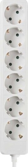 Nedis Extension Socket | Jordet kontakt / Type F (CEE 7/7) | 6-veis | 1.50 m | 3680 W | 16 A | Hvit Nedis Extension Socket | Jordet kontakt / Type F (CEE 7/7) | 6-veis | 1.50 m | 3680 W | 16 A | Hvit