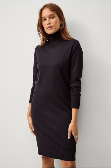Saint Tropez Kjole U6801 MilaSZ Rollneck Dress Svart Saint Tropez Kjole U6801 MilaSZ Rollneck Dress Svart