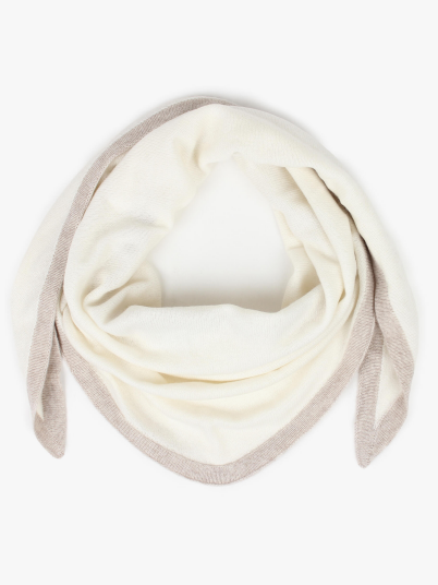 Nohr Studio Lara Duo Wool Cashmere Triangle L Hvit ONE SIZE Nohr Studio Lara Duo Wool Cashmere Triangle L Hvit ONE SIZE