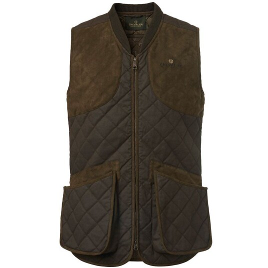 Chevalier Vintage Shooting Vest Men Leather Brown XS