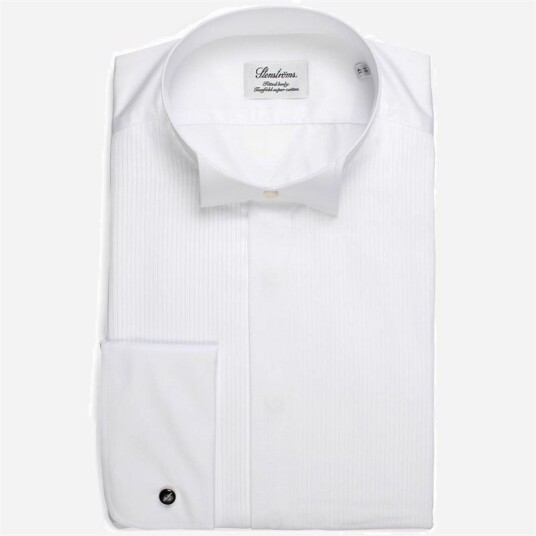 Stenströms Smoking Fitted Body Knekk White Stenströms Smoking Fitted Body Knekk White