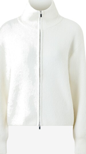 Gina Tricot Cardigan Knitted Zip i Natur for Dame