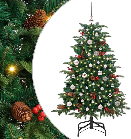  Kunstig juletre grønn 150 cm PVC og Metall og Plast