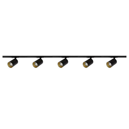 Nordesign Oz spotskinne 5 spotter 2 meter - Svart/Gull