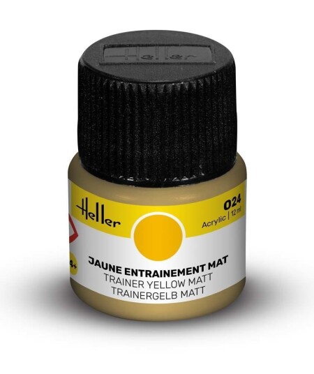 Heller Akryl No 24 Trainer Yellow Matt 12ml Heller Akryl No 24 Trainer Yellow Matt 12ml