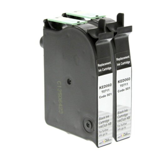 inkClub KED060-2 Blekkpatron sort, 2pk
