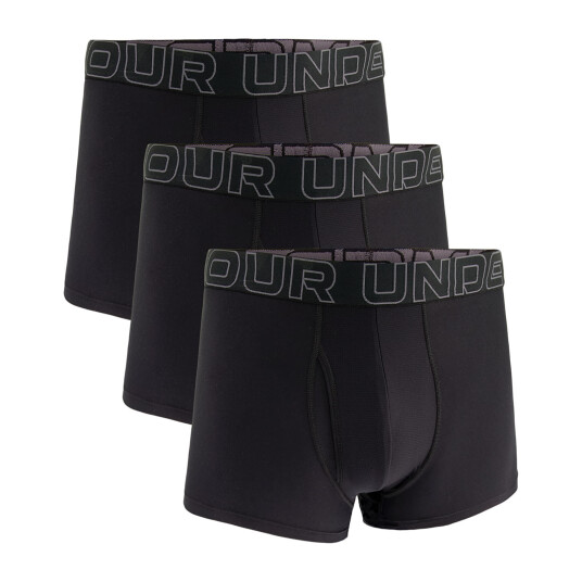 Under armour Performance Tech 3" 3 Pack boksershorts herre Svart XL Under armour Performance Tech 3" 3 Pack boksershorts herre Svart XL