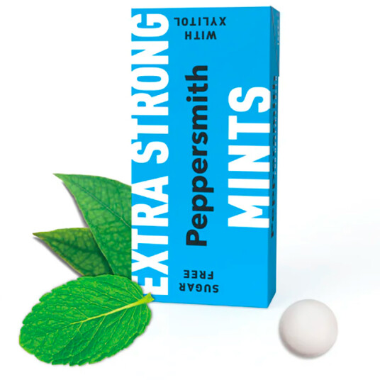 Xylitol pastiller PEPPERSMITH Mints Ekstra Sterk Eucalyptus 15g Xylitol pastiller PEPPERSMITH Mints Ekstra Sterk Eucalyptus 15g
