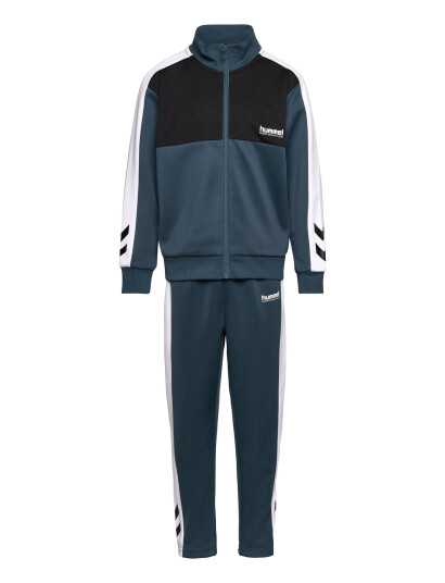 Hummel Hmljr Colorblock Tracksuit - Blue - 104 Hummel Hmljr Colorblock Tracksuit - Blue - 104
