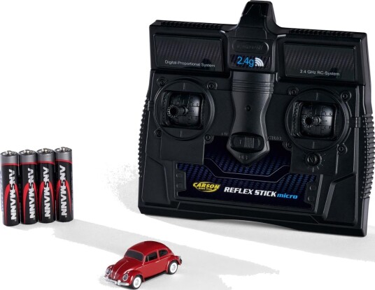 Carson VW Beetle Radiostyrt Bil 1:87 2.4GHz Rød