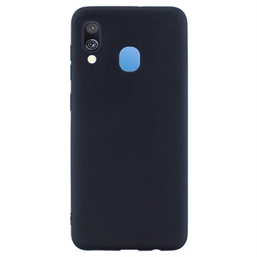 Mot Fingeravtrykk Matte Samsung Galaxy A40 TPU-deksel Svart
