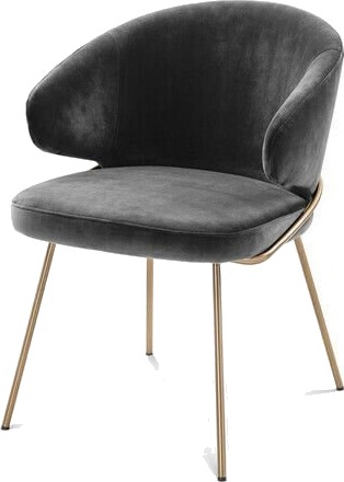 Kinley spisestol savona dark grey velvet Kinley spisestol savona dark grey velvet