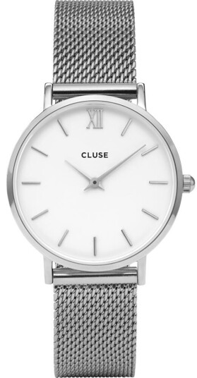 Cluse Minuit Steel White Mesh CW0101203002 Cluse Minuit Steel White Mesh CW0101203002