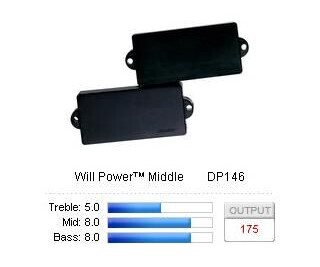 Dimarzio Dp146bk Pickup Bass Will Power Middle Svart
