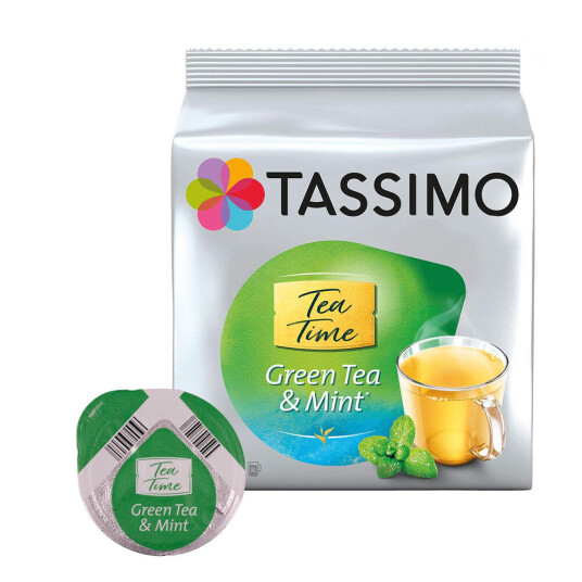 Tassimo Tea Time Green Tea & Mint til Tassimo. 16 kapsler Tassimo Tea Time Green Tea & Mint til Tassimo. 16 kapsler