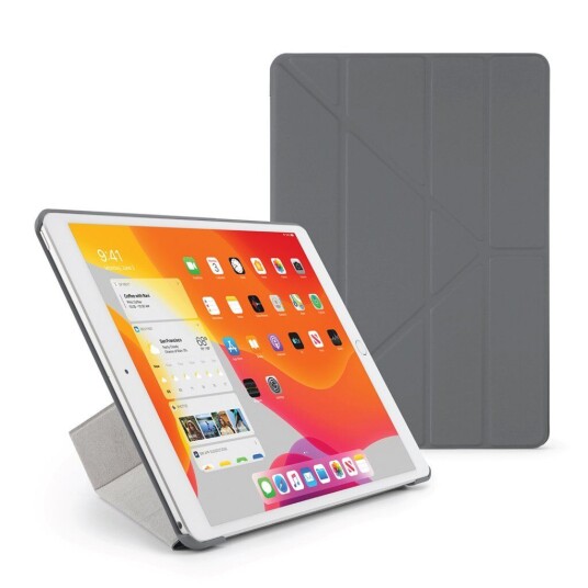 Pipetto iPad 10.2 "(2021 / 2020 / 2019) Deksel - Pipetto Origami-Deksel - Grå