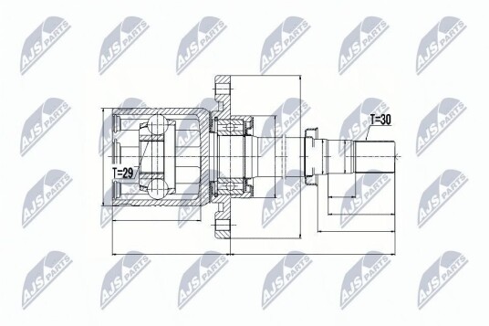 Nty Drivknute drivaksel NTY NPW NS 051