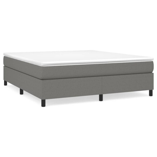  Boxspring sengeramme mørkegrå 180x200 cm Super King stoff