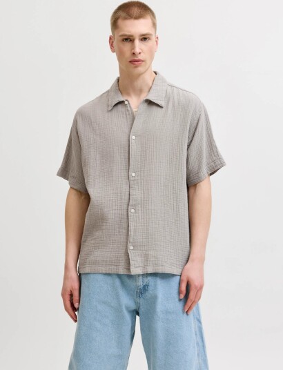 Jack & Jones Jornantucket Doubl Cloth Shirt Ss 2Pk Mp - Black - L
