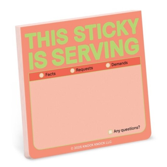 Knock Knock This Sticky Is Serving Sticky Note Pastel Version