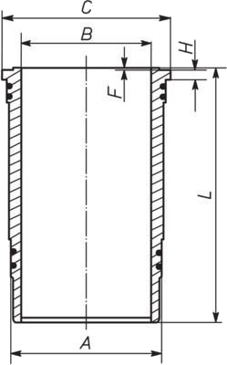 Sylinderhylse MAHLE 227 WN 37 01