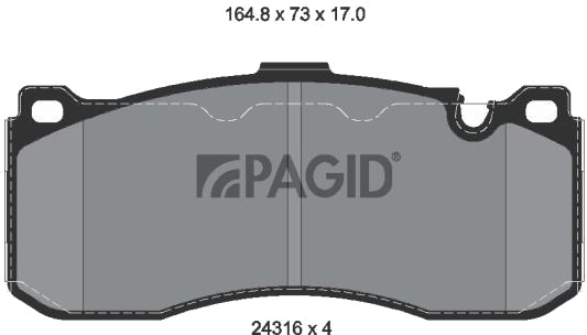 PAGID T1784N Bremseklosser PAGID T1784N Bremseklosser