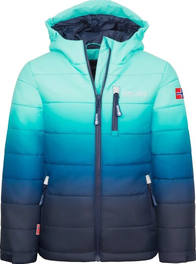 TrollKids Kids Hemsedal Snow Jacket   ARCTIC BLUE/NAVY   128