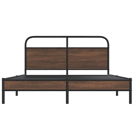 Sengeramme uten madrass brun eik 160x200 cm konstruert tre 8721158565617