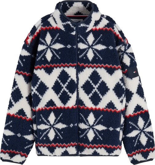Tommy Hilfiger Festive Polar Jacket - OFF WHITE - 128
