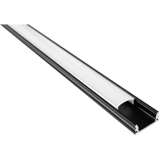 Namron Aluminiumsprofil Utenpåliggende 2m 1807 Sort