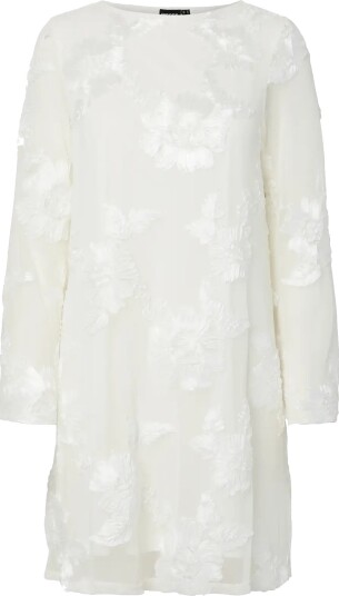 Pieces Pceva Ls Loose Dress Jrs Bc   Cream   XS